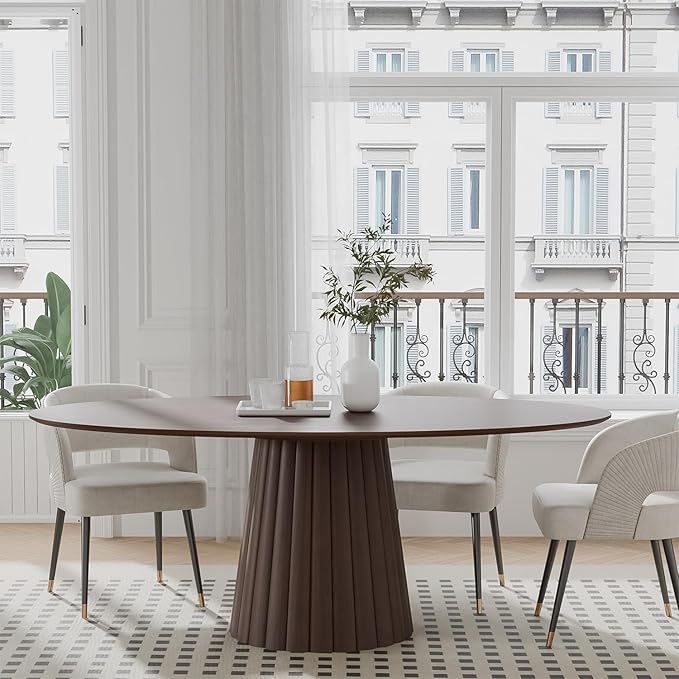 Casaphoria 67" Oval Dining Table, Modern Wood Kitchen Table - Image 8