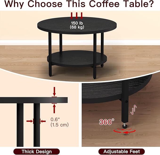 Coffee Table, 2 Tier Coffee Tables - Image 4