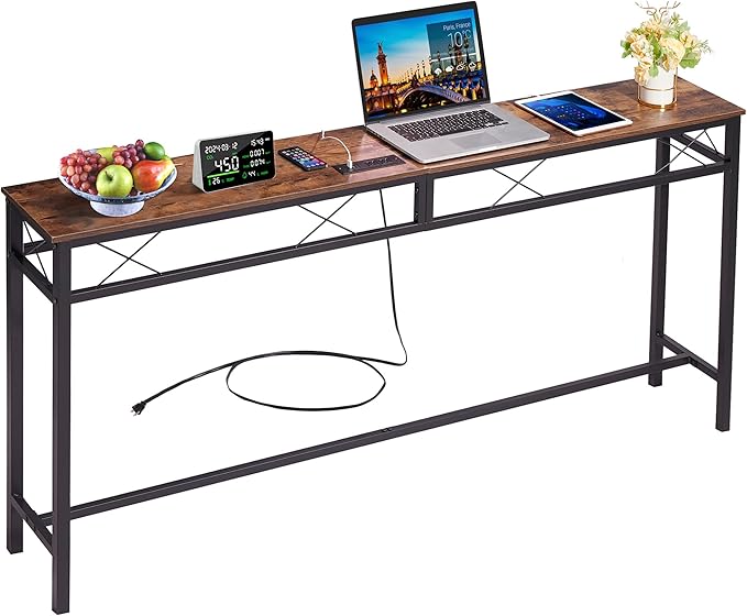 VECELO 71In Extra Long Narrow Sofa/Console Table by VECELO