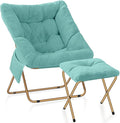 Comfy Saucer Chair for Adults, Foldable Living Room Chairs, Soft Faux Fur by Unknown