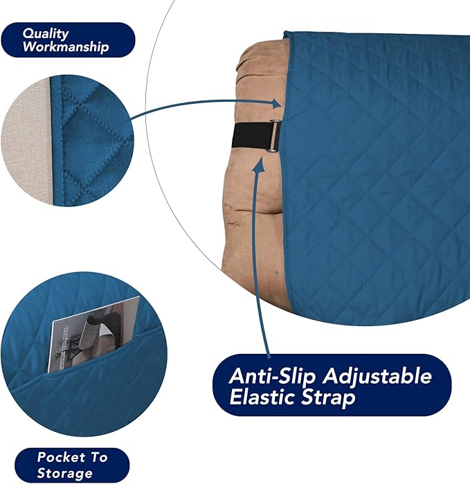 PureFit Reversible Sofa Cover Water Resistant Recliner Couch Cover, Machine - Image 3