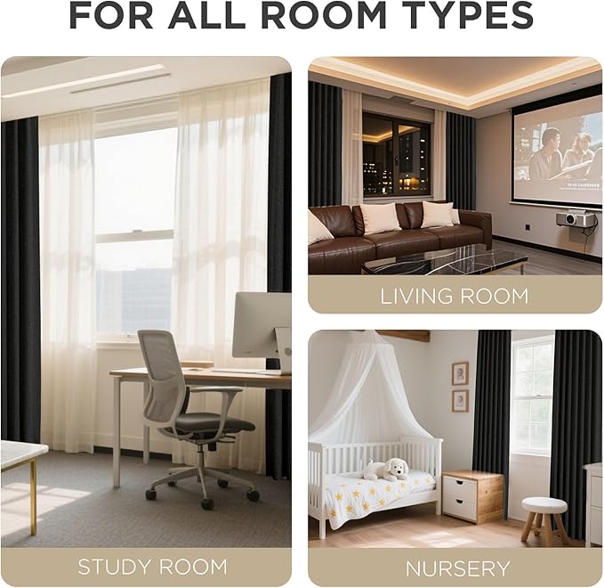 Joydeco 100% Blackout Curtains for Bedroom - Image 8