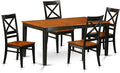 East West Furniture NIQU5-BCH-W 5 Piece Dining Room Furniture Set Includes a by EastWestFurniture