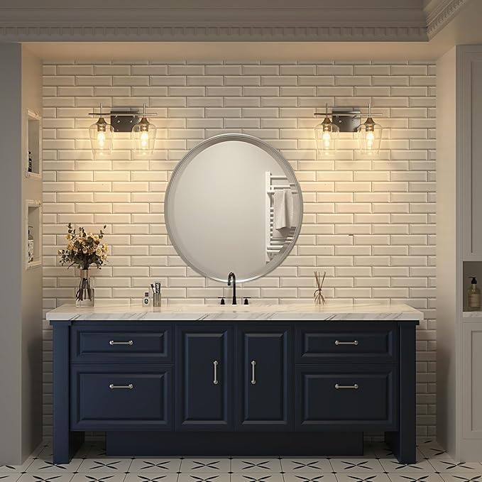 VONLUCE Bathroom Vanity Light, 2 Light Bathroom Light Fixture Over Mirror - Image 7