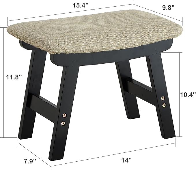 Foot Stool Ottoman Foot Rest Under Desk, Small Stool - Image 3