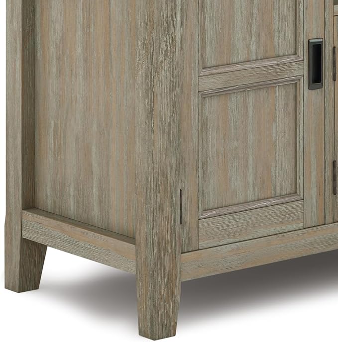 SIMPLIHOME Burlington SOLID WOOD 72 inch Wide Transitional TV Media Stand in - Image 7