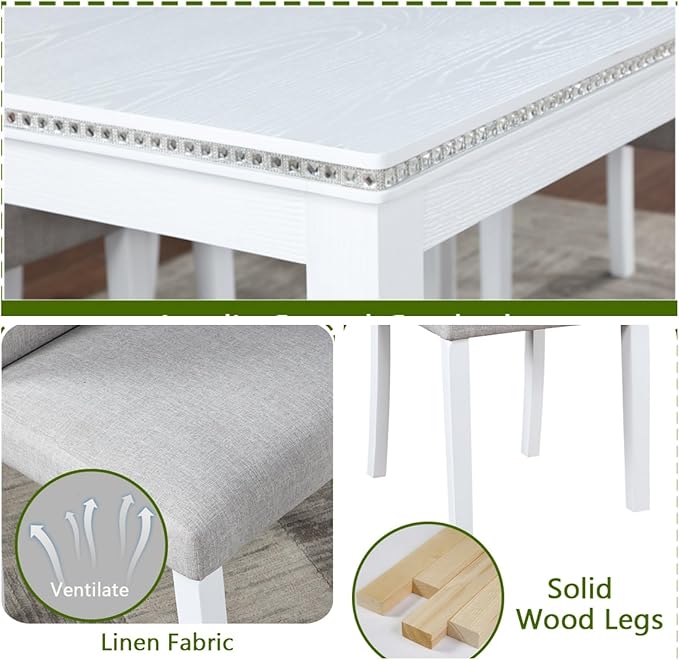 Dining Table Set, 5 Piece Counter Height Table Set - Image 7
