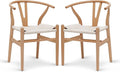 POLY & BARK Weave Dining Chairs – Mid-Century Modern Wishbone Dining Chairs by POLYBARK