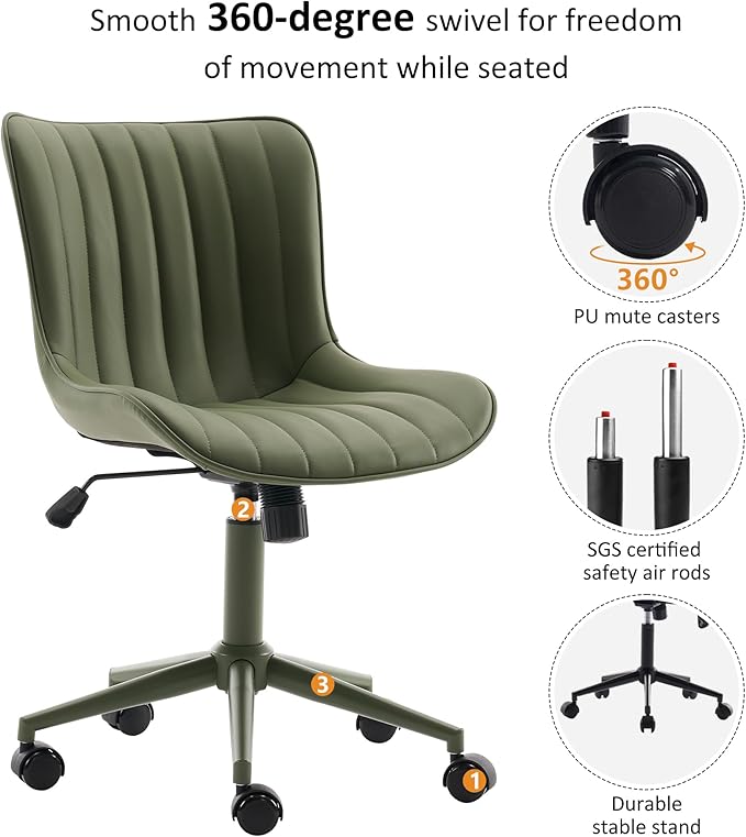 YOUNIKE Green Home Office Desk Chair - Image 4
