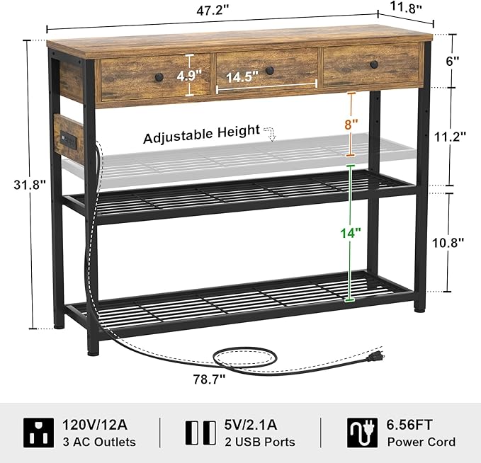 Ecoprsio 47'' Entryway Table - Image 3