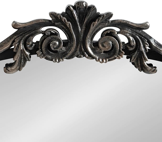 Kate and Laurel Arendahl Traditional Arch Mirror, 24 x 36, Antique Black - Image 6