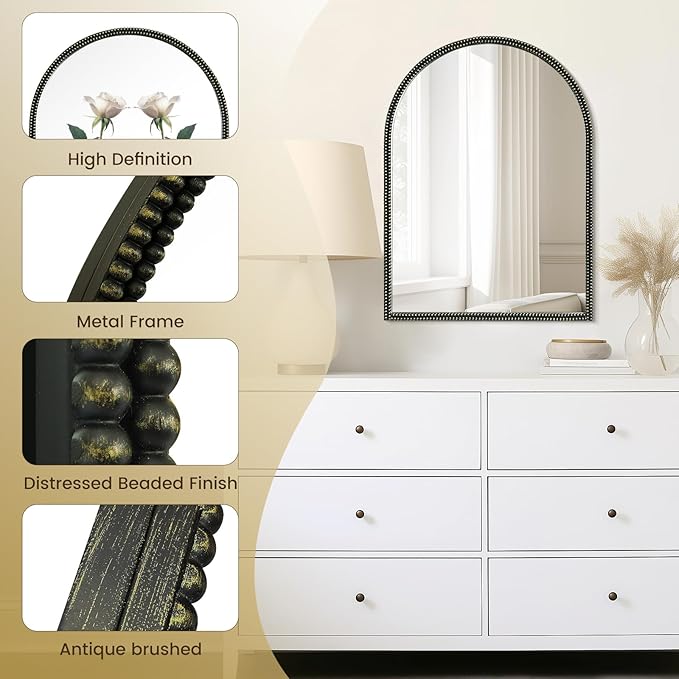 WallBeyond Black Vintage Mirror - Image 8