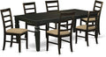East West Furniture LGPF7-BLK-C 7 Piece Kitchen Table Set Consist of a by EastWestFurniture