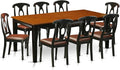 East West Furniture QUKE9-BCH-LC 9 Piece Dining Table Set Includes a Rectangle by EastWestFurniture