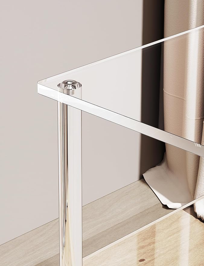 Acrylic Side Table Clear 3-Tier End Table - Image 6