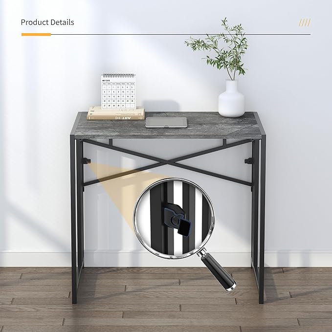 Small Folding Computer Desk 32 inch, Writing Gaming Computer Desk - Image 9