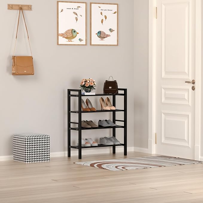 Haddockway Bamboo Shoe Rack for Closet, Free Standing Shoe Organizer - Image 2