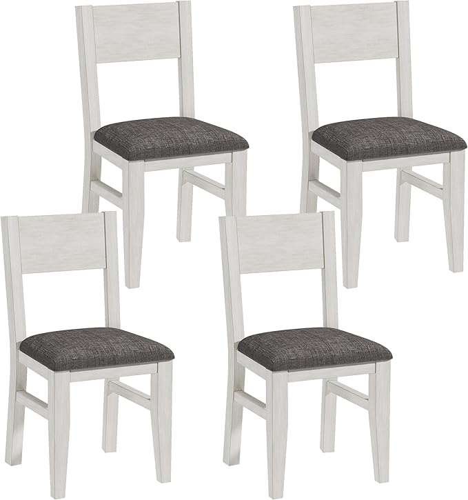 Solid Wood Dining Chairs Set of 4, Farmhouse Kitchen Chairs by Peatuk