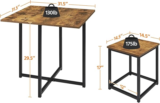 Yaheetech Industrial Dining Table Set - Image 3