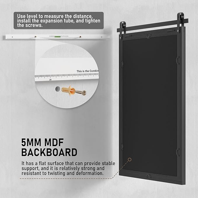 Black Farmhouse Mirror - Image 4