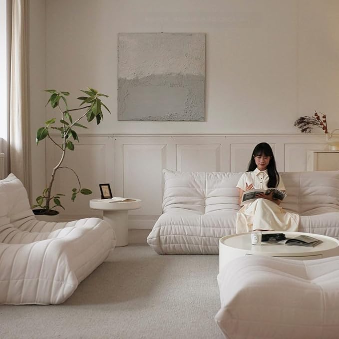 Luxury Sofa Couch Chair, Lazy Floor Seating, Fireside Bean Bag Chair, Ergonomic - Image 8