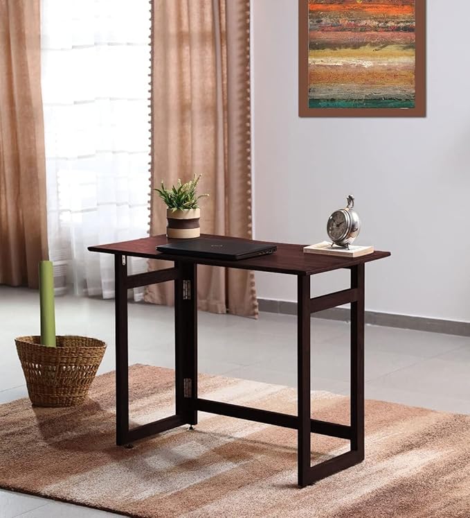 Dawn Riser Solid Wood Folding Table Desk, Space Saving, Easy Storage, Sleek - Image 8