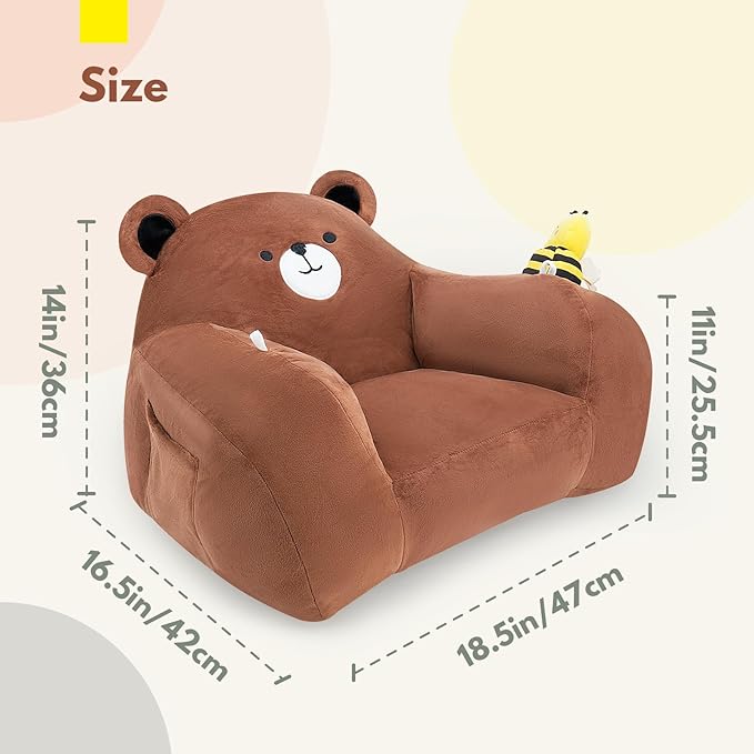 Lovvie & Joy Toddler Sofa Chair, Soft Toddler Kids Chair - Image 6