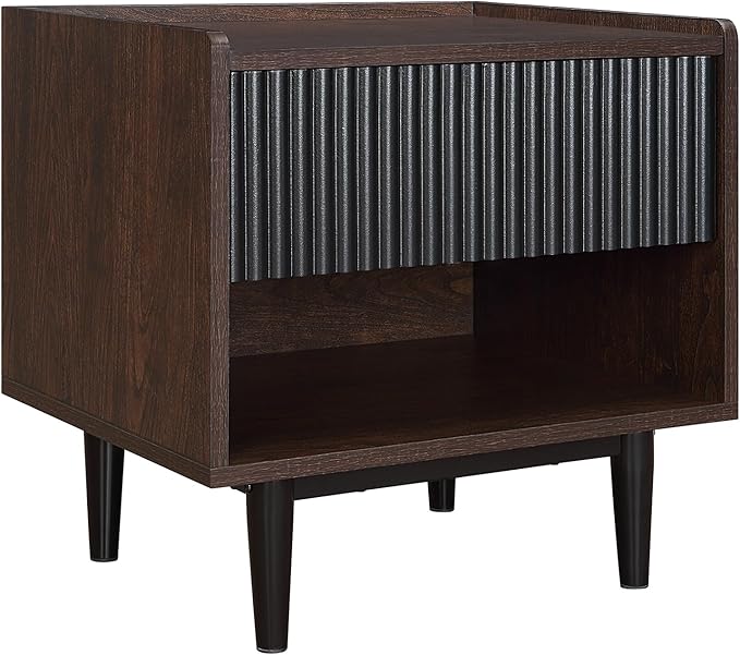 Manhattan Comfort Duane Modern Ribbed Nightstand, Bedside Table - Image 13