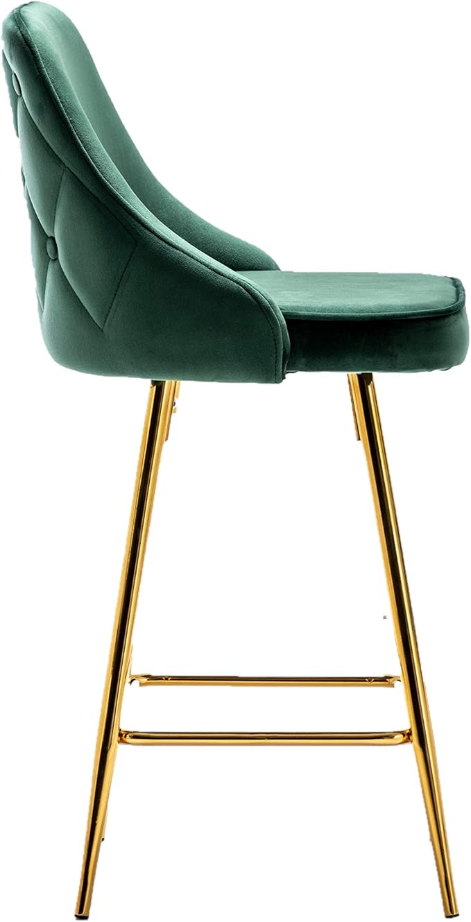 BTEXPERT Set of 2 Pack, upholstered Dining Bar Chairs Footrest High Back - Image 6