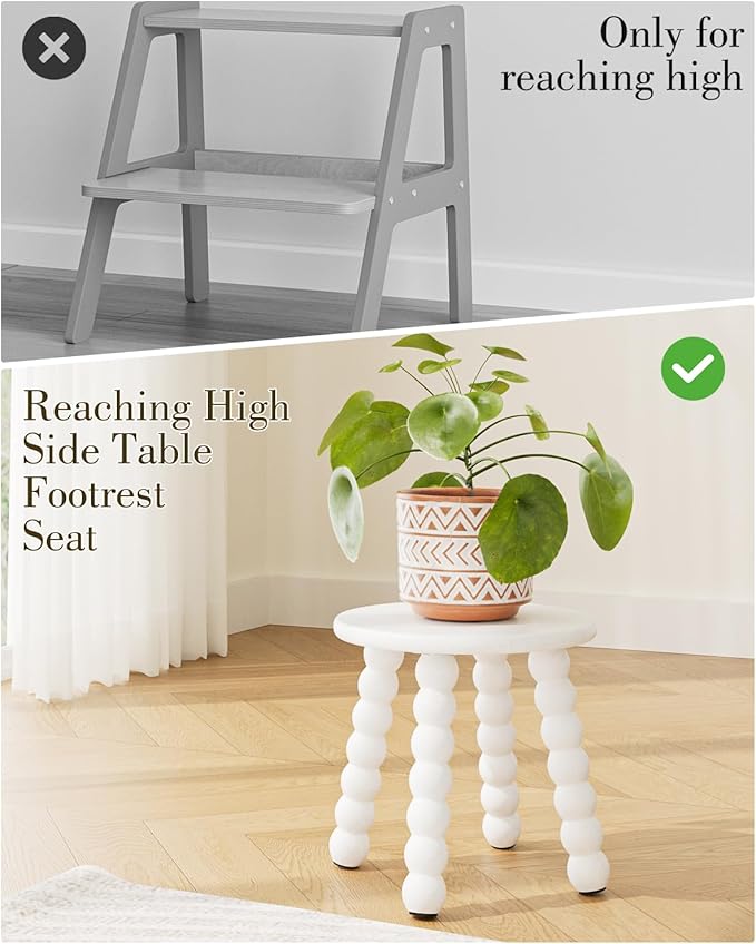 Masupu Solid Wooden Step Stool for Adults Kids, 11 inch Small Foot Stool - Image 3