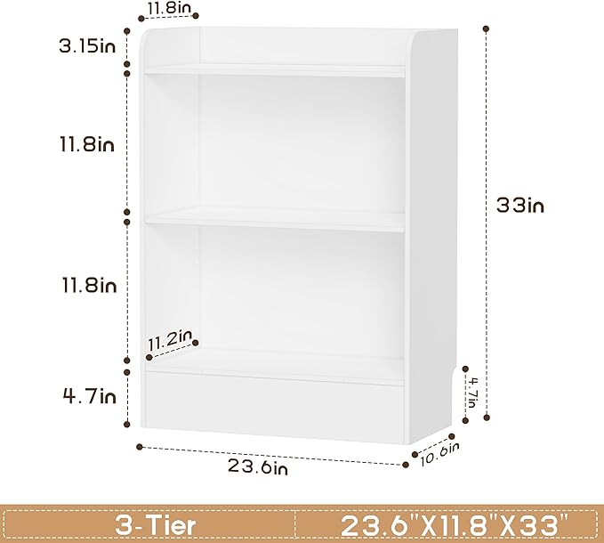 Lkeiyay Montessori Shelf, 3-Shelf Toy Storage Organizer, Wooden Storage Cabinet - Image 3