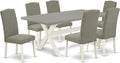 East West Furniture X097EN206-7 7 Piece Dining Room Table Set Consist of a by EastWestFurniture