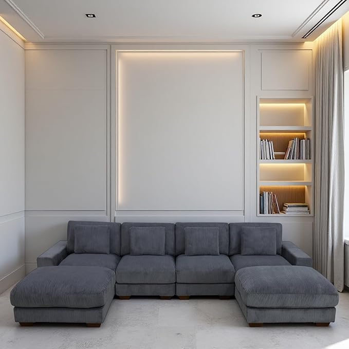 Sectional Couches for Living Room, Stylish Sectional Loveseat Sofa - Image 3