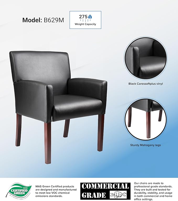 Boss Office Products Reception Box Arm Chair - Image 5