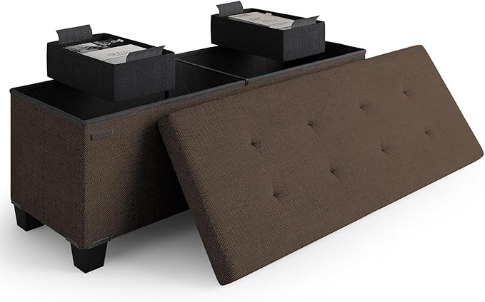 STORAGEBUD Storage Ottoman Bench by STORAGEBUD