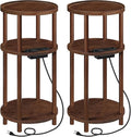 HOOBRO Set of 2 Small Round Side Tables by HOOBRO