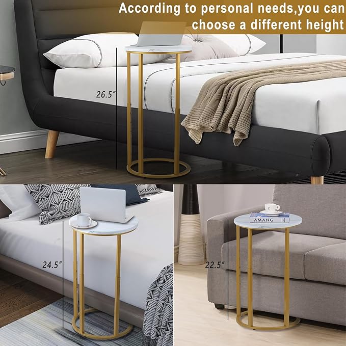 Serteaw C-Shaped End Table, Sturdy Side Table - Image 6
