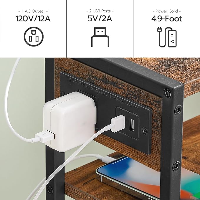 HOOBRO Small Narrow Side Table - Image 4