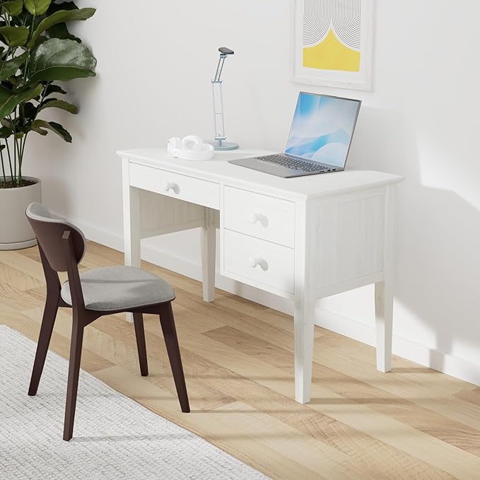 IC International Concepts, Brooklyn Desk, Solid Real Wood, Sturdy Parawood - Image 2