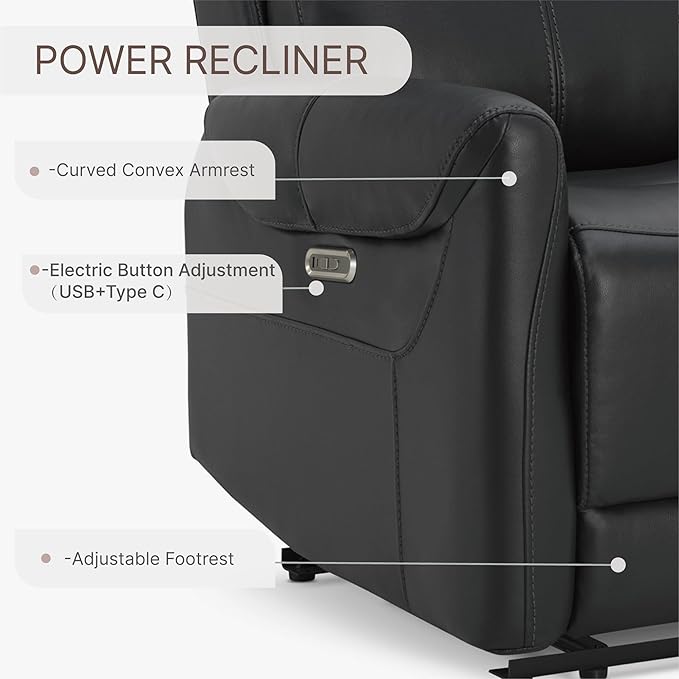 Leather Recliner Chair for Adults Wall Hugger RV Recliner - Image 6