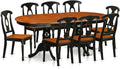 East West Furniture PLKE9-BCH-W 9 Piece Dining Table Set Includes an Oval by EastWestFurniture