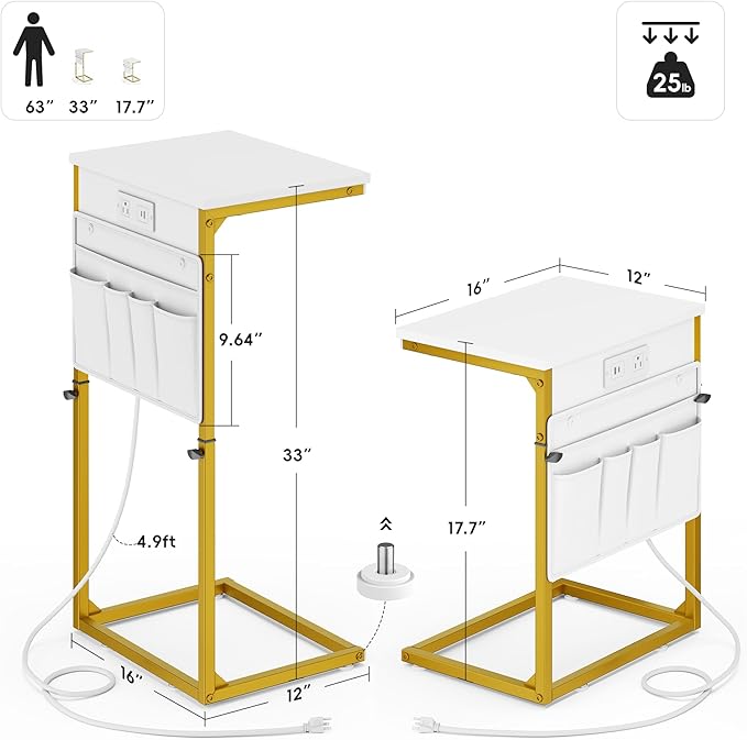 Vagusicc C Shaped End Table - Image 3
