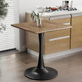 Walnut Square Tulip Table for 2, 24 Inch Small Dining Table by Aofure