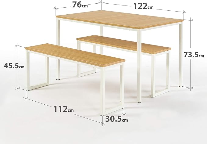 ZINUS 48 Inch Louis Metal Frame Table - Image 2