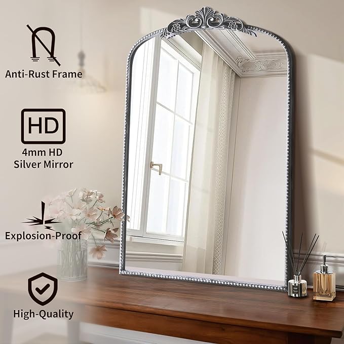 Micasso Arendahl Traditional Arch Mirror, Fireplace and Living Room - Image 2