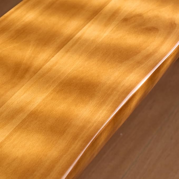 Solid Wood Top Bench with Metal Legs Durable Long Bench - Image 9