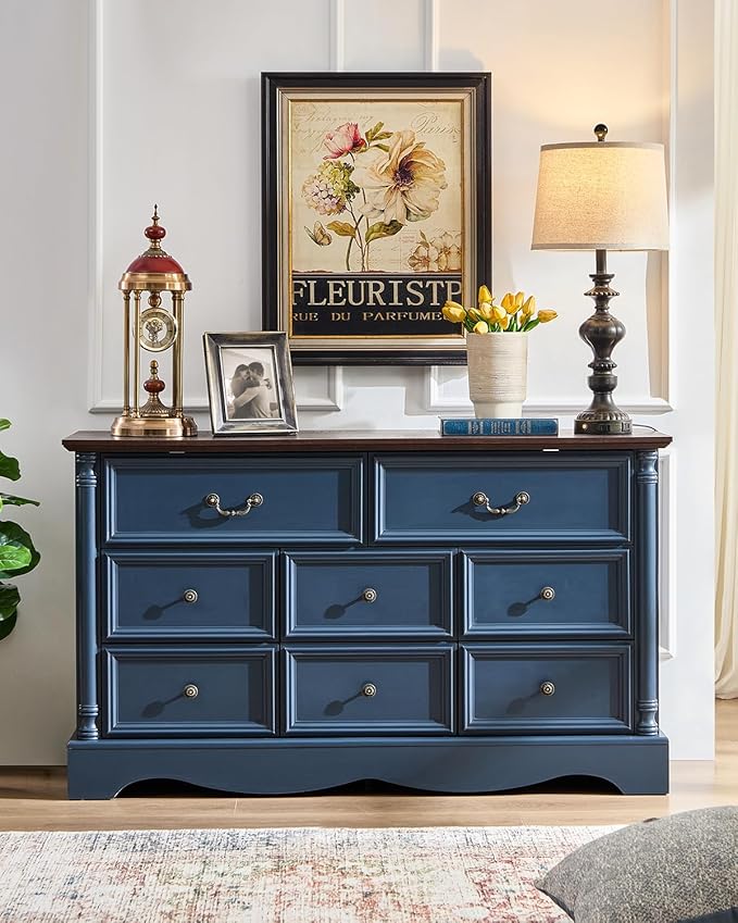 Farmhouse 8 Drawers Dresser for Bedroom - Image 5