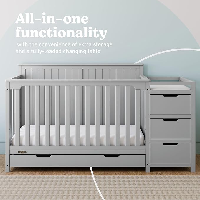 Graco Hadley All-in-One Convertible Crib & Changer – GREENGUARD Gold Certified - Image 3