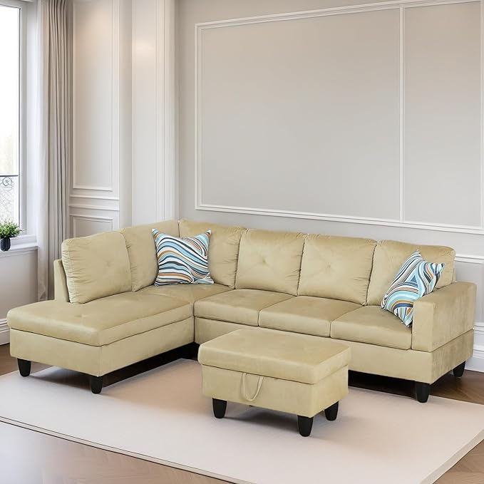 L Shaped Sectional Couch Sofa, Modern Couches - Image 7