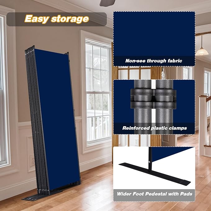 Room Divider, 8 Panel Folding Privacy Screens - Image 4